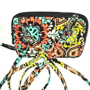 𝅺vera Bradley Paisley Print Wallet with Crossbody Strap